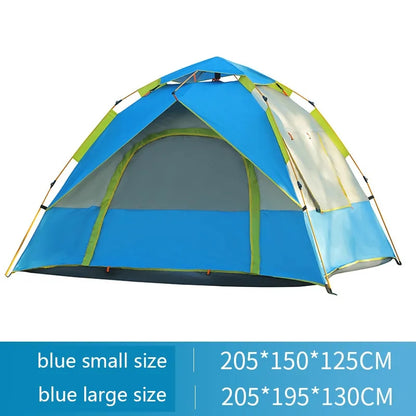 Outdoor Silver-coating Waterproof Automatic Tent Oxford Floor Blue Dark Green Creamy Camping Tent