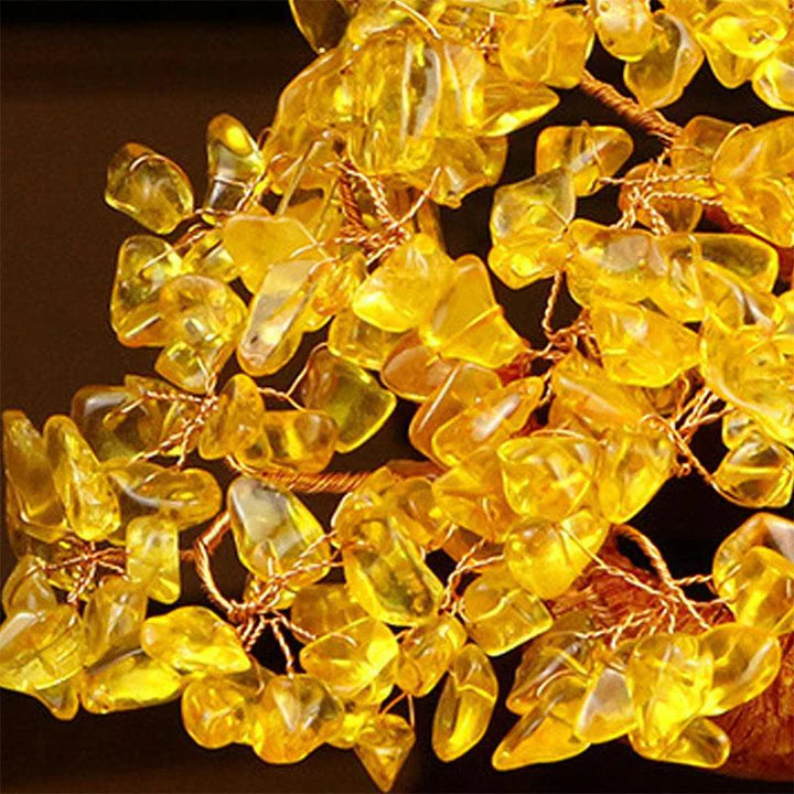 Citrine Money Tree for Prosperity - Feng Shui Gemstone Ornament