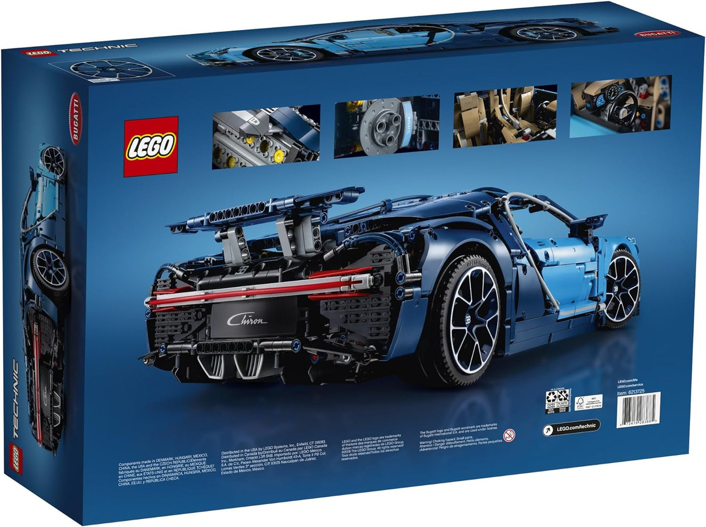 LEGO Technic Bugatti Chiron 42083 Race Car Building Kit and Engineering Toy, Adult Collectible Sports Car with Scale Model Engine (3599 Pieces)