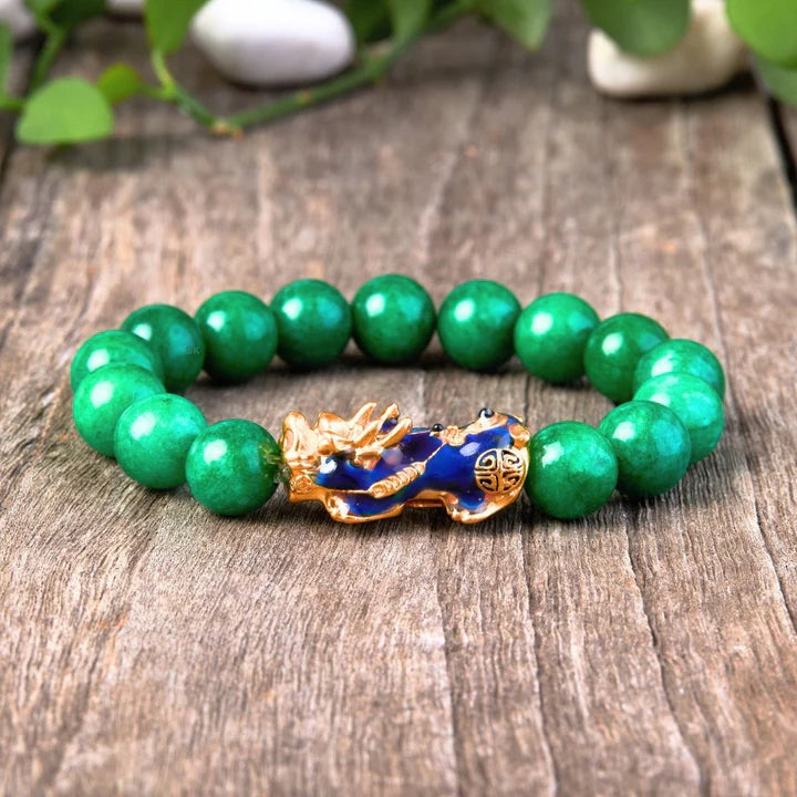 Green Jade Pixiu Bracelet - Abundance & Protection