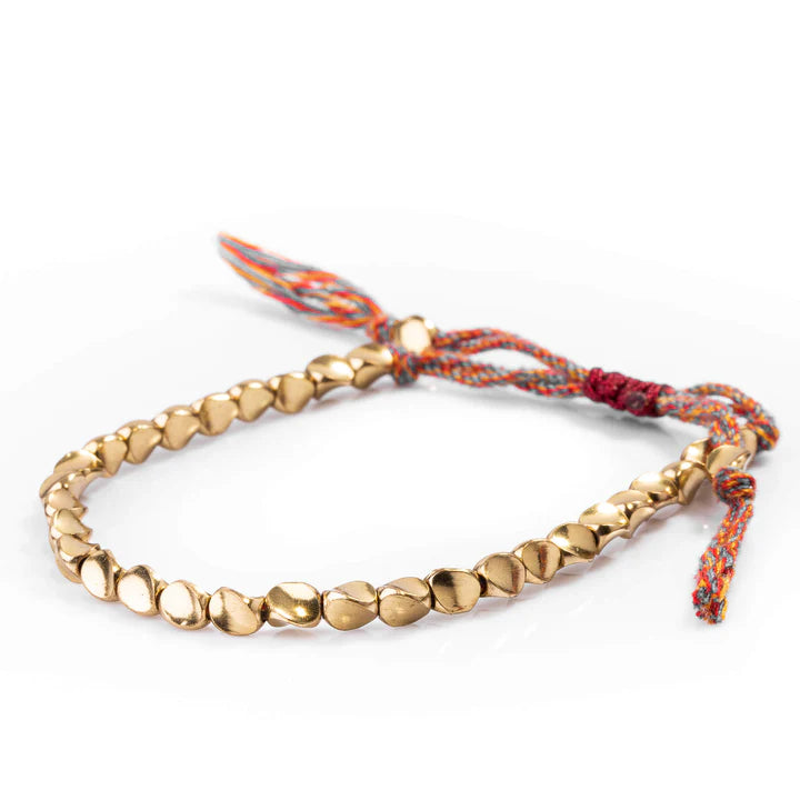 Tibetan Copper Beads Bracelet Handmade - For Healing, Strength & Protection