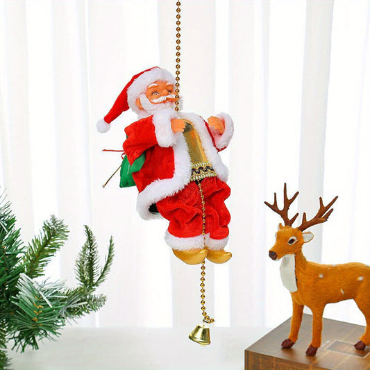 🔥🔥 Santa Claus Doll Climbing Rope Ladder Musical Plush Toy, fun gifts🎁
